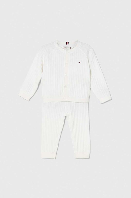 Kojenecká sada Tommy Hilfiger pletenina bílá KN0KN01783.PPYH
