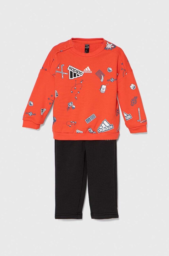 Спортивный костюм для младенцев adidas узор красный IS3766