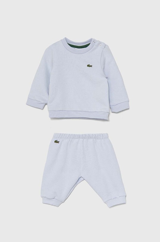 Lacoste dres bawełniany niemowlęcy bawełna niebieski 4J5287.PPYH