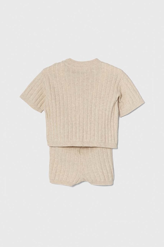 Dětská souprava se směsí lnu Calvin Klein Jeans IN0IN00185.PPYH béžová SS24