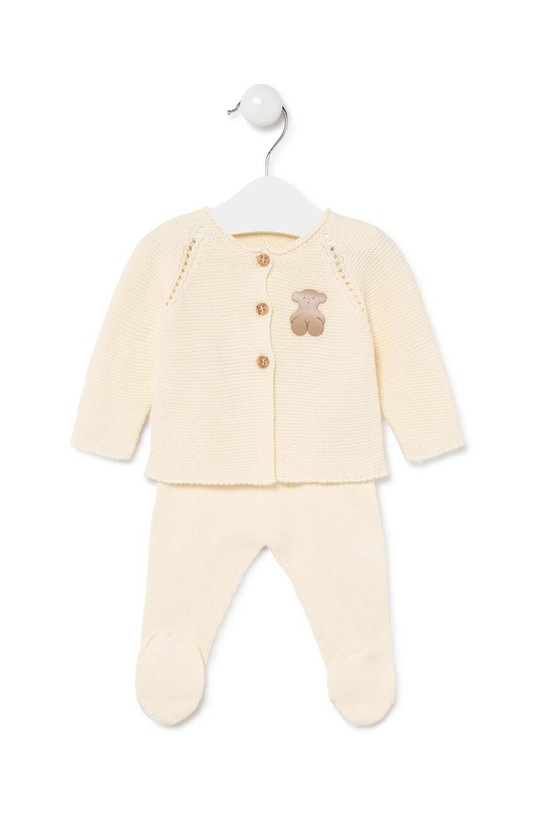 Tous komplet bawełniany niemowlęcy bawełna beżowy Tricot.2001