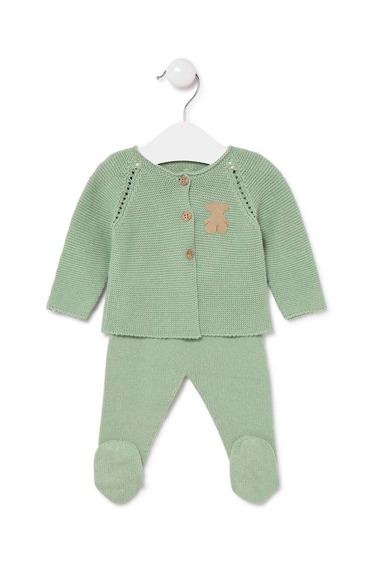 Tous komplet bawełniany niemowlęcy bawełna zielony Tricot.2001