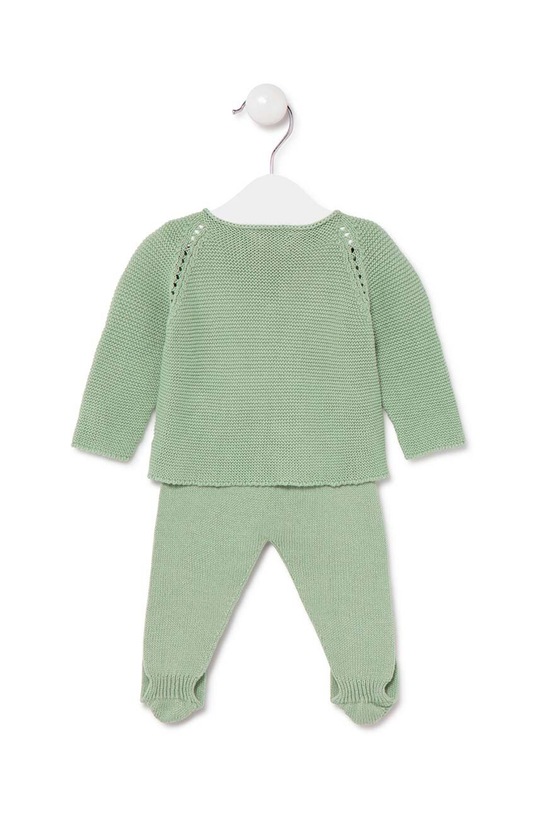 Tous komplet bawełniany niemowlęcy Tricot.2001 zielony SS24