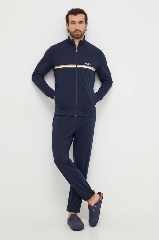 BOSS dres lounge dzianina granatowy 50511020