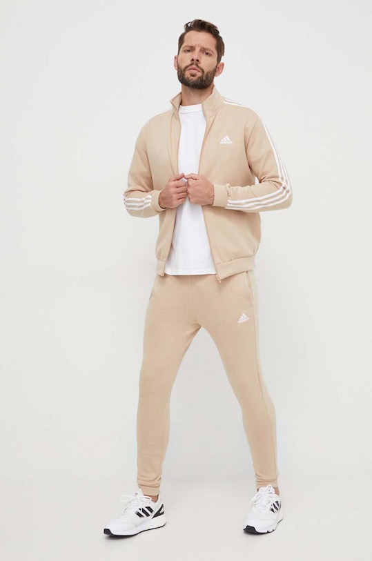 Tepláková souprava adidas pletenina béžová IR8195