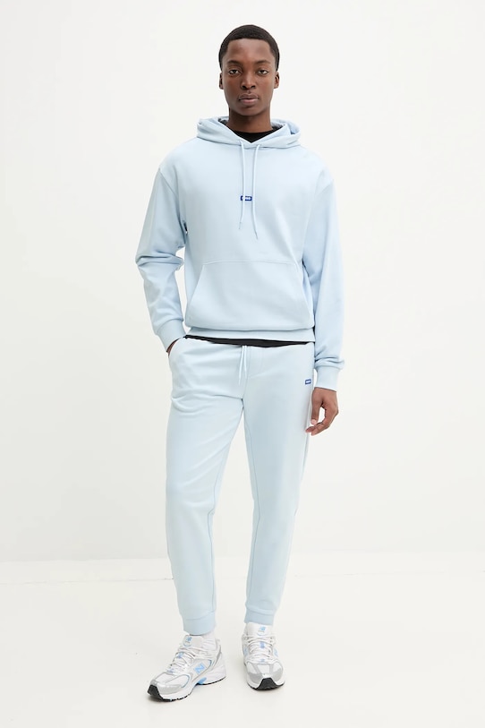 HUGO Blue trening din bumbac NalonsoNap albastru 50522369