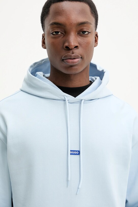 HUGO Blue trening din bumbac NalonsoNap 50522369 albastru