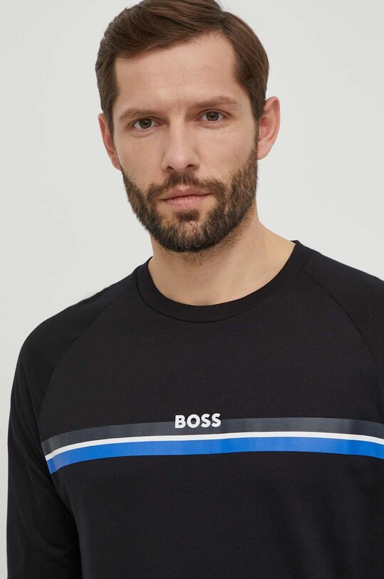 BOSS pamut melegitő 50515163 fekete SS24