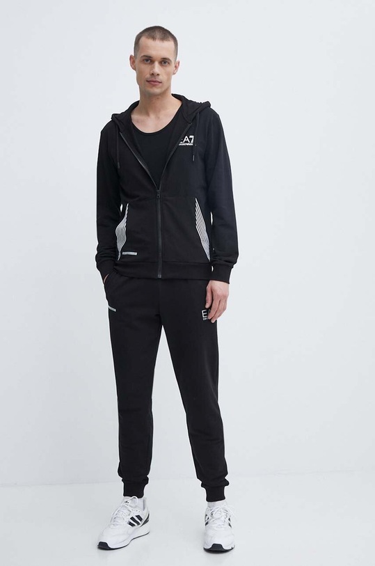 EA7 Emporio Armani dres dzianina czarny PJLIZ.3DPV54.1200