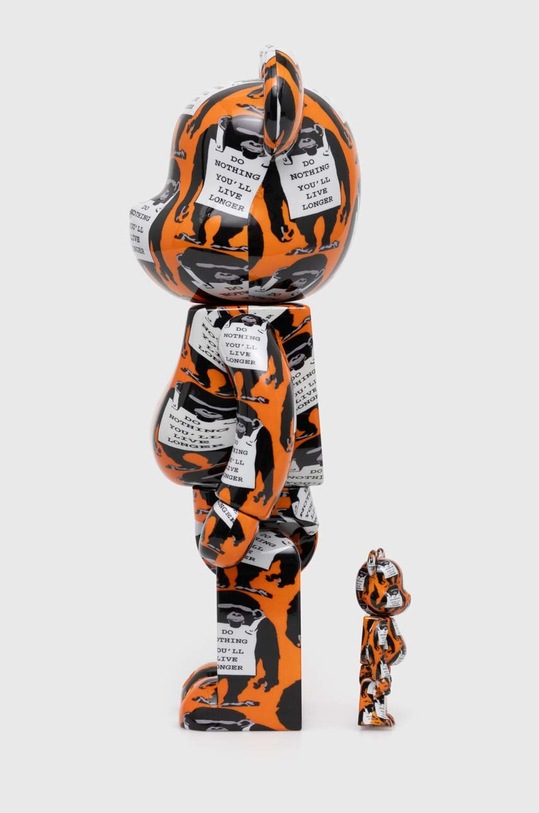 Medicom Toy figurină decorativă Be@rbrick Monkey Sign Orange 100% & 400% 2-pack MONKEY.SIGN.ORANGE portocaliu SS24