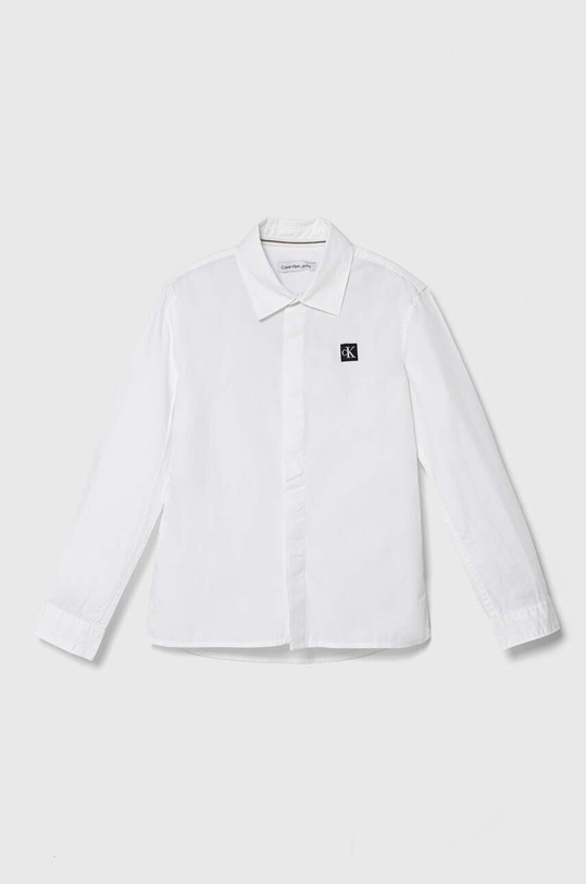 Calvin Klein Jeans koszula bawełniana dziecięca bawełna biały IB0IB01962.128.176.PPYH