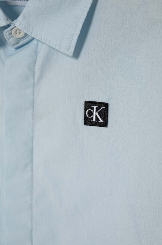 Chlapec Detská bavlnená košeľa Calvin Klein Jeans IB0IB01962.128.176.PPYH modrá
