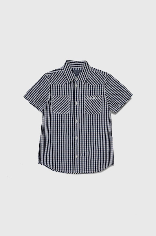 Детская хлопковая рубашка Guess узор голубой L4RH00.WCQ41.PPYH