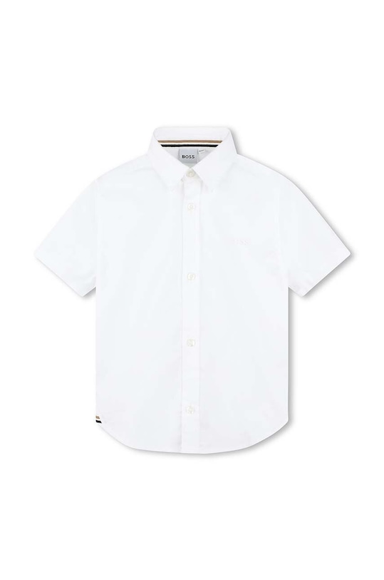 Dječja pamučna košulja BOSS bez uzorka bijela J50696.102.108