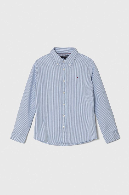 Dječja košulja Tommy Hilfiger Planet friendly plava KB0KB08729.PPYH