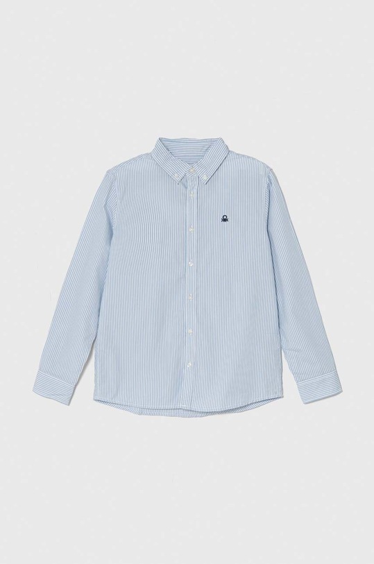 Παιδικό βαμβακερό πουκάμισο United Colors of Benetton casual μπλε 54AZCQ00R.G.Seasonal