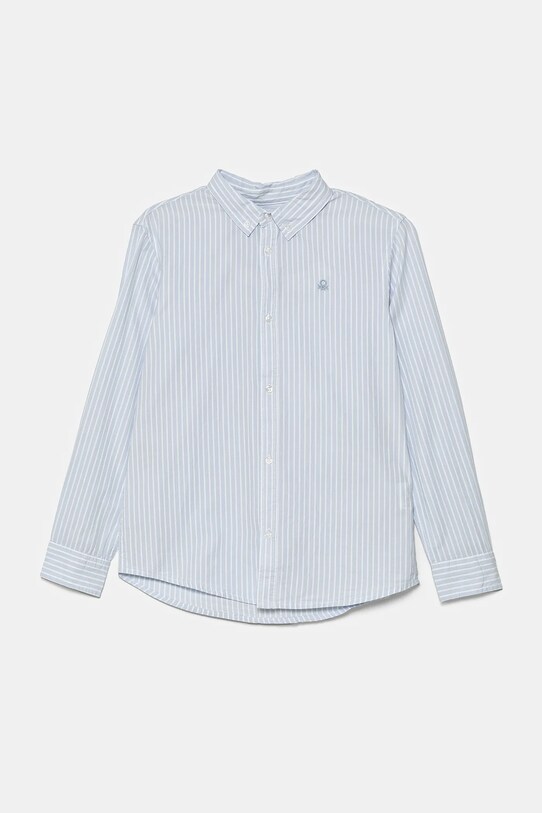 Детская хлопковая рубашка United Colors of Benetton узор голубой 54AZCQ00R.G.Seasonal