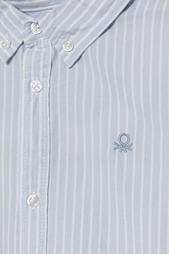 Мальчик Детская хлопковая рубашка United Colors of Benetton 54AZCQ00R.G.Seasonal голубой