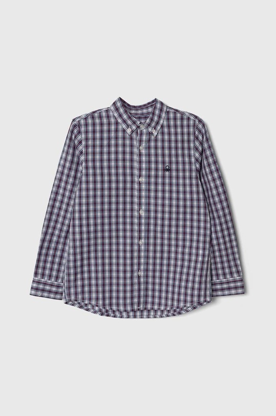 United Colors of Benetton koszula bawełniana dziecięca wzorzyste granatowy 54AZCQ00R.G.Seasonal