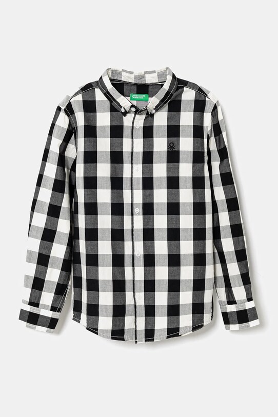 United Colors of Benetton camasa de bumbac pentru copii negru 54AZCQ00R.G.Seasonal
