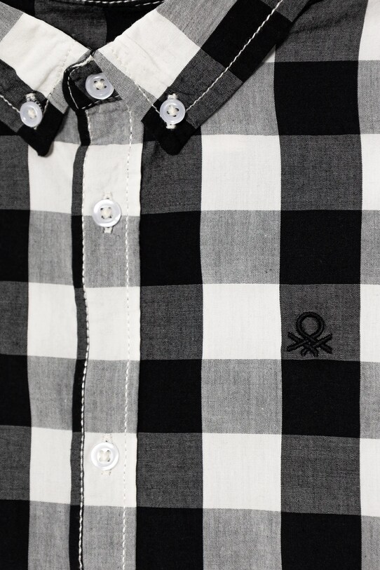 Băieți United Colors of Benetton camasa de bumbac pentru copii 54AZCQ00R.G.Seasonal negru
