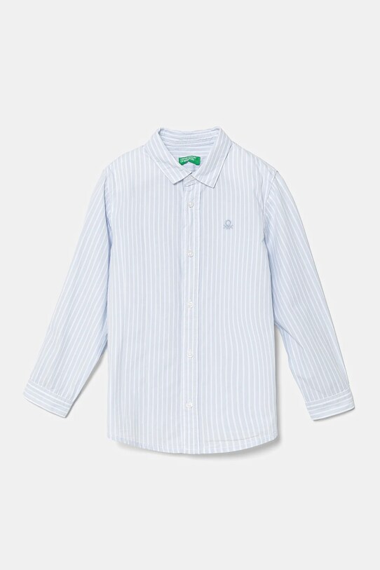 Дитяча бавовняна сорочка United Colors of Benetton візерунок блакитний 54AZGQ00J.P.Seasonal