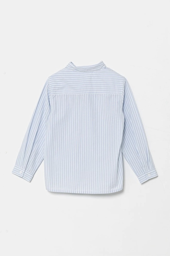 Detská bavlnená košeľa United Colors of Benetton 54AZGQ00J.P.Seasonal modrá SS25