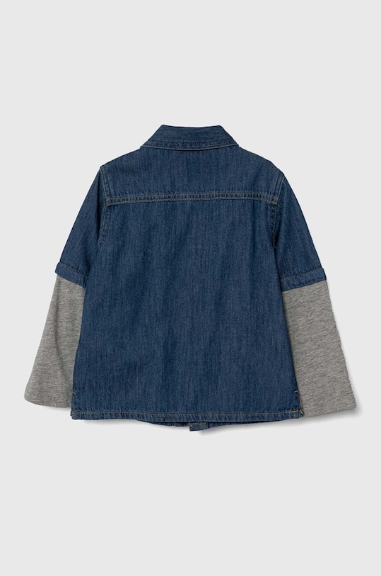 Detská riflová košeľa United Colors of Benetton 5AD6GQ01O.P.Seasonal tmavomodrá SS24