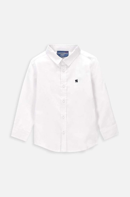 Dětská bavlněná košile Coccodrillo WC4136102EBB bílá SS24