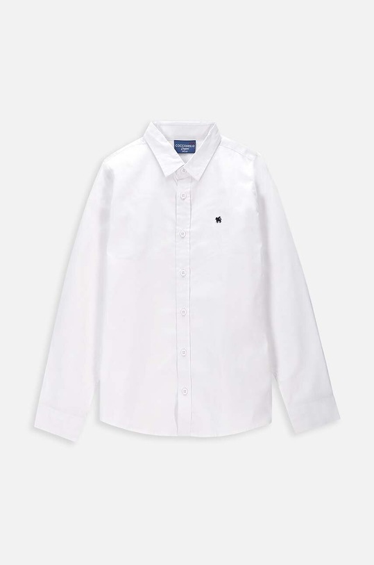 Dětská bavlněná košile Coccodrillo WC4136102EJB bílá SS24