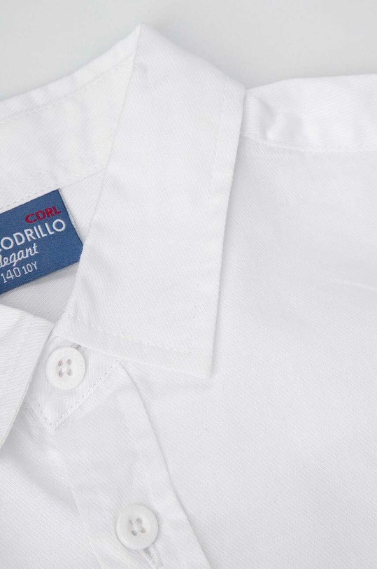 Dětská bavlněná košile Coccodrillo bílá WC4136102EJB