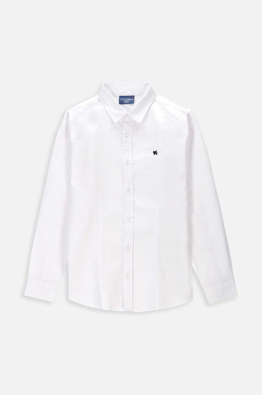Coccodrillo koszula bawełniana dziecięca bawełna biały WC4136103EJB