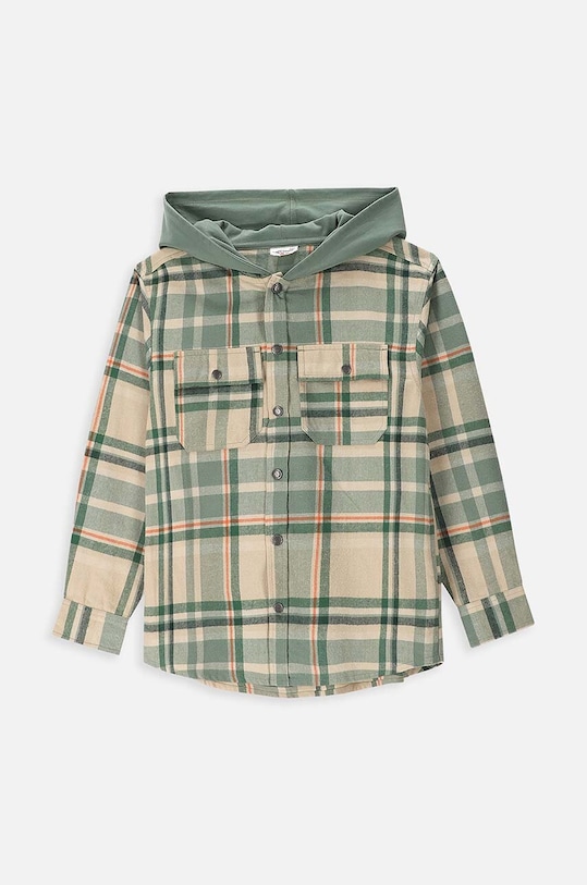 Coccodrillo camasa de bumbac pentru copii WC4136401NAJ verde SS24