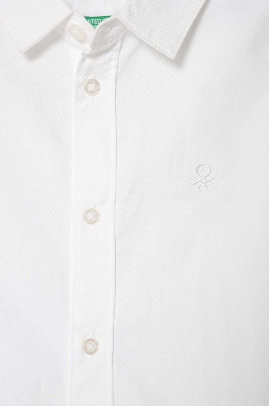 Αγορίστικα Παιδικό βαμβακερό πουκάμισο United Colors of Benetton 5DGXGQ00I.P.Repro.PPYH λευκό