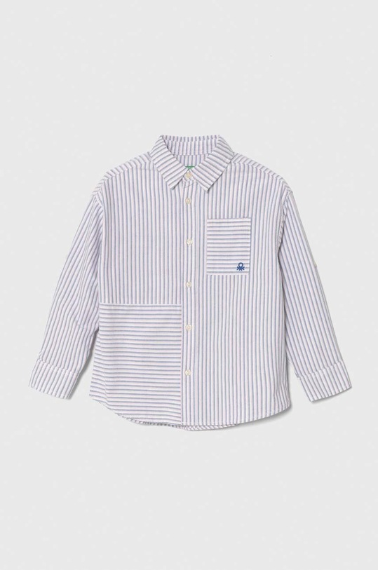 Παιδικό βαμβακερό πουκάμισο United Colors of Benetton casual μπλε 547NCQ02U.G.Seasonal