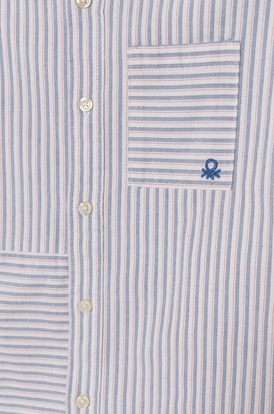 Αγορίστικα Παιδικό βαμβακερό πουκάμισο United Colors of Benetton 547NCQ02U.G.Seasonal μπλε