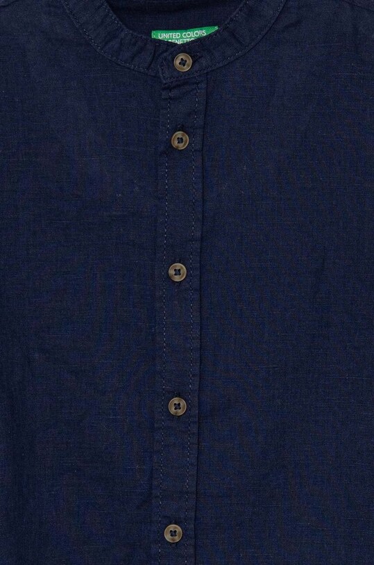 Мальчик Детская льняная рубашка United Colors of Benetton 5OK4GQ01L.P.Seasonal тёмно-синий
