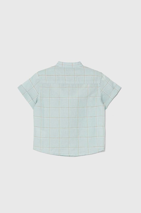 Παιδικό λινό πουκάμισο United Colors of Benetton 5RO7GQ01M.P.Seasonal μπλε SS24