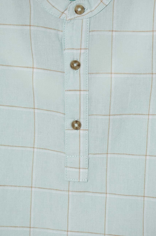 Αγορίστικα Παιδικό λινό πουκάμισο United Colors of Benetton 5RO7GQ01M.P.Seasonal μπλε
