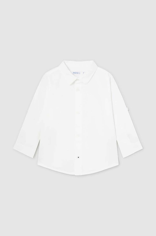 Mayoral koszula z domieszką lnu niemowlęca długi biały 117.3H.Baby.PPYH