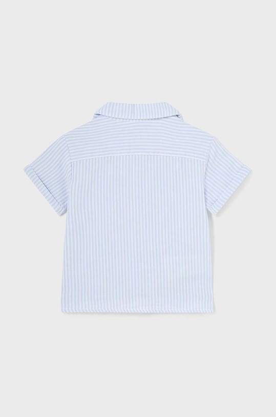 Mayoral cămașă din bumbac pentru bebeluși 1110.3A.Baby.PPYH albastru SS24
