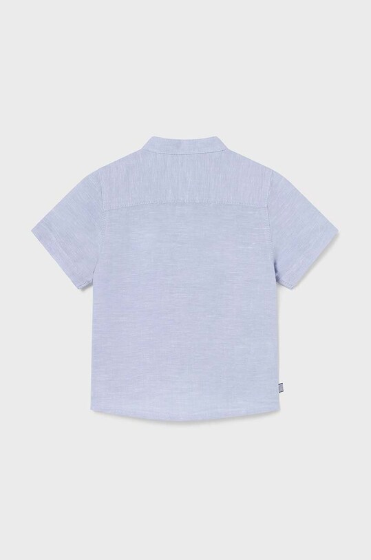 Detská košieľka s prímesou ľanu Mayoral 1113.3M.Baby.PPYH modrá SS24