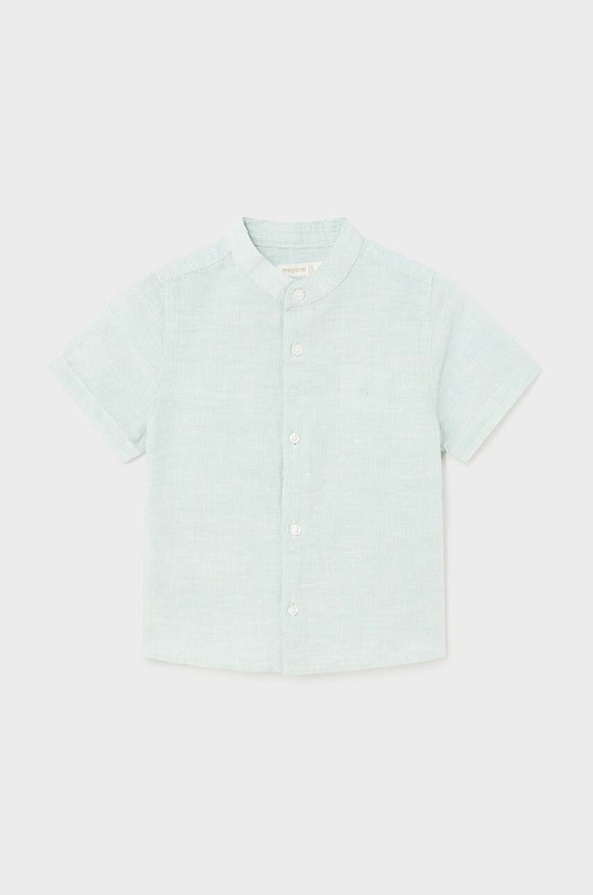 Mayoral koszula z domieszką lnu niemowlęca krótki zielony 1113.3M.Baby.PPYH