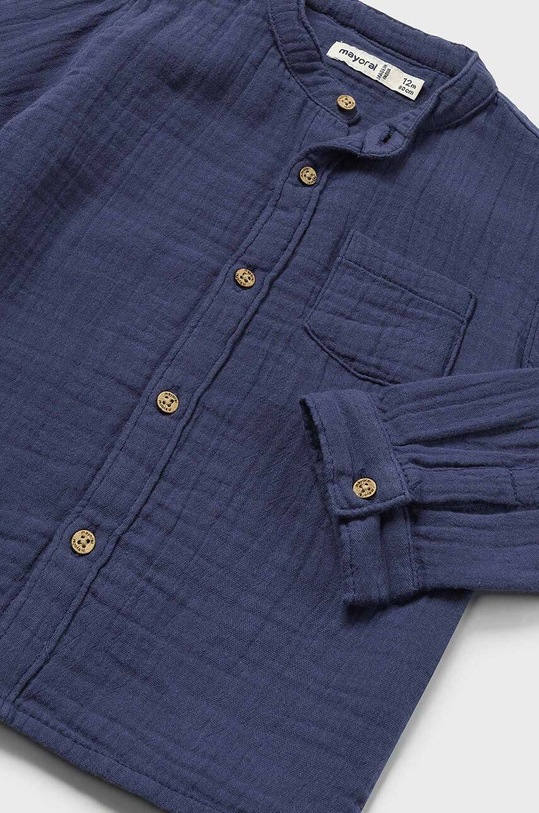 Băieți Mayoral cămașă din bumbac pentru bebeluși 1114.3A.Baby.PPYH bleumarin