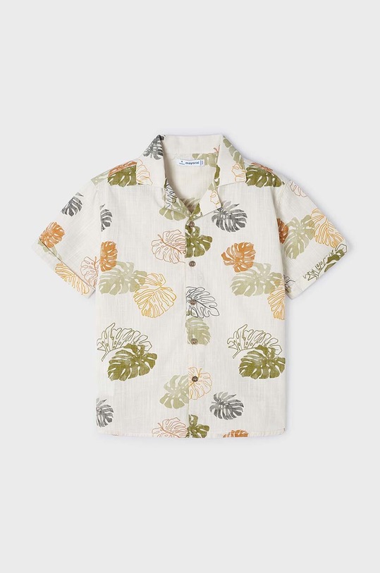 Mayoral camasa de bumbac pentru copii 3114.5C.Mini.PPYH verde SS24