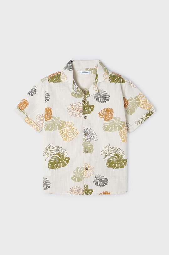 Mayoral camasa de bumbac pentru copii 3114.5C.Mini.PPYH verde SS24