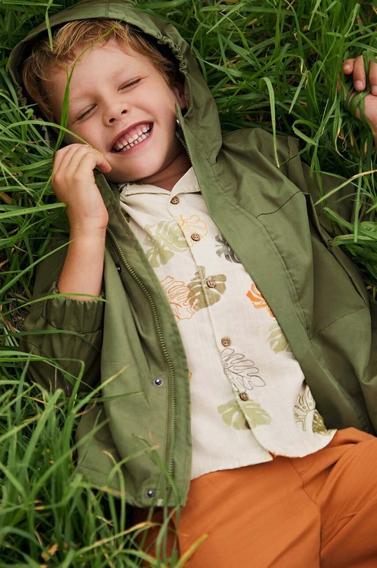 Mayoral camasa de bumbac pentru copii 3114.5C.Mini.PPYH verde