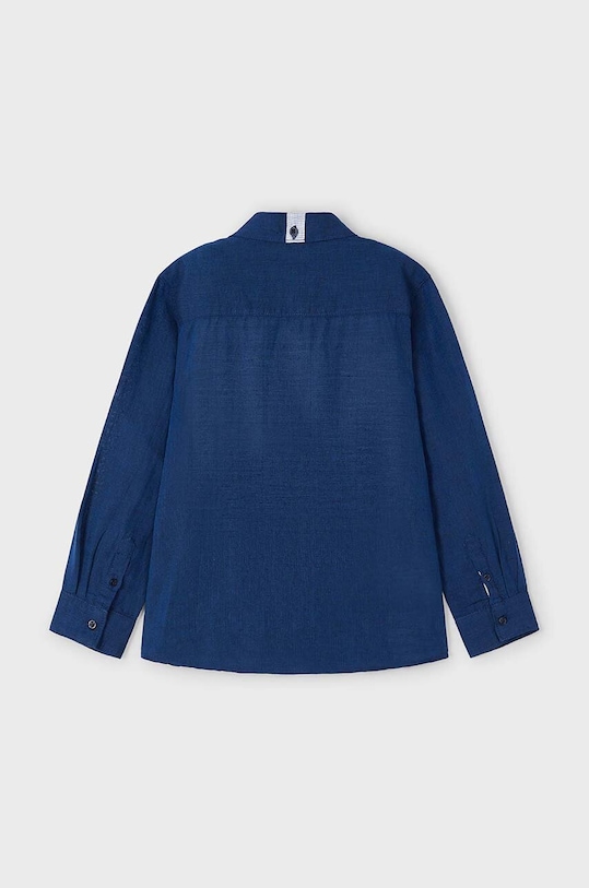 Mayoral koszula z domieszką lnu dziecięca 3122.5B.Mini.PPYH niebieski SS24