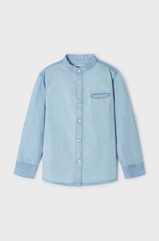 Mayoral koszula bawełniana dziecięca 3125.5K.Mini.PPYH niebieski SS24
