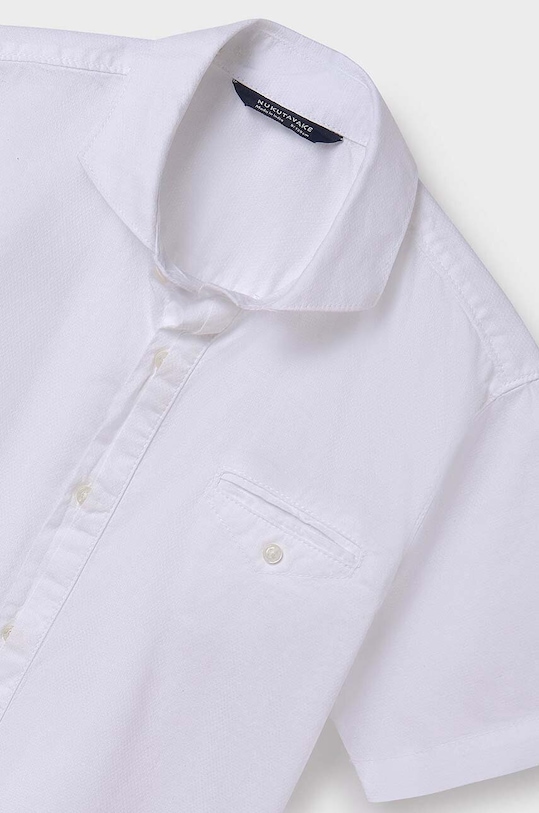 Chłopiec Mayoral koszula bawełniana dziecięca 6116.7B.Junior.PPYH biały